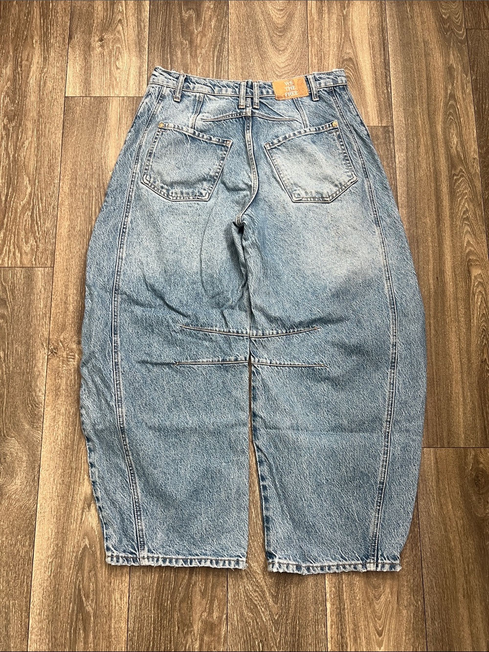Free People Mid Rise Barrel - Lucky You - Picture 4 of 7